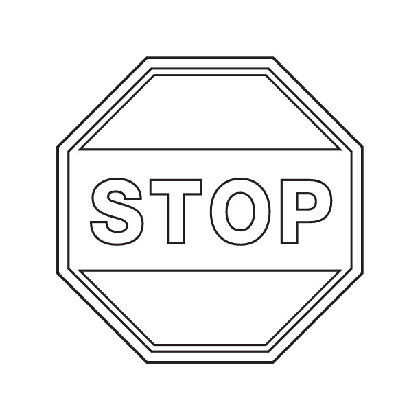 交通信号符号标志。前方停车标志，前方交通灯，警告出线矢量图图片下载