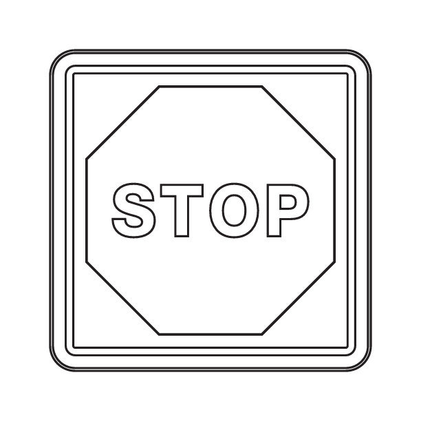 交通信号符号标志。前方停车标志，前方交通灯，警告出线矢量图图片下载