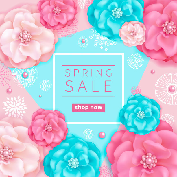 春季销售背景图片下载