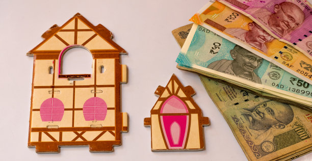 印度货币和房子的图像图片下载