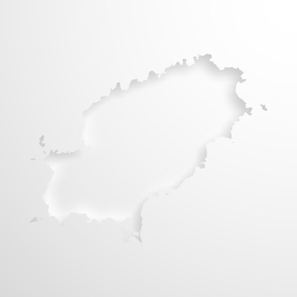 伊比沙地图与压花纸的空白背景效果图片下载