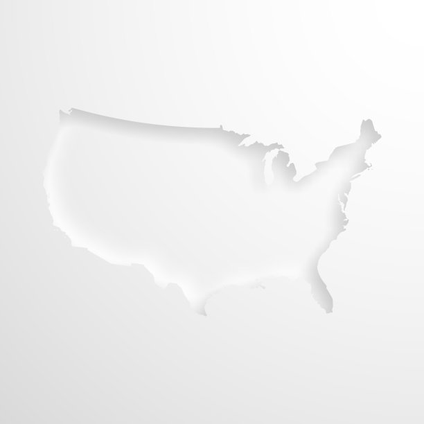 美国地图与压花纸效果的空白背景图片下载