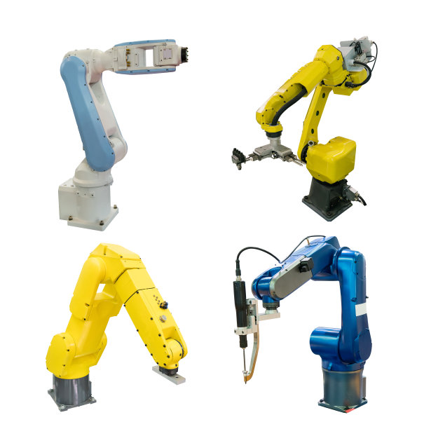 工业机械臂孤立在白色背景上图片下载
