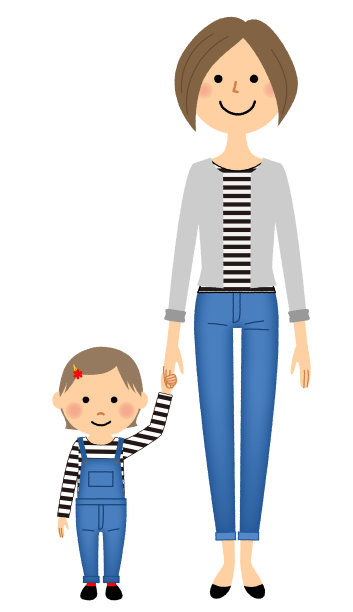 母亲和女儿穿着相配的衣服图片下载