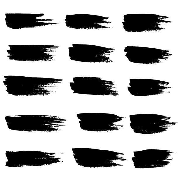 垃圾墨笔触。徒手画的黑色画笔。手绘干刷黑色涂抹。现代向量插图。图片下载