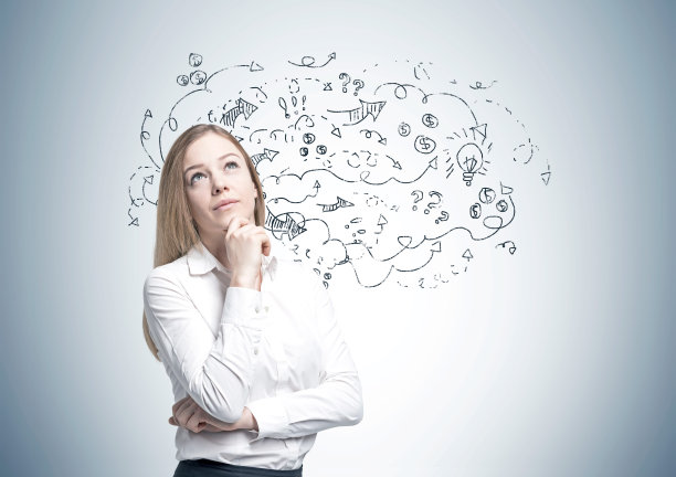 迷人的金发女商人，箭图片下载