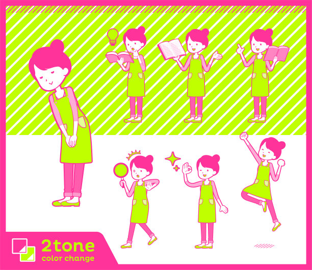 2色调型芭蕾舞发髻围裙mom_set 05图片下载