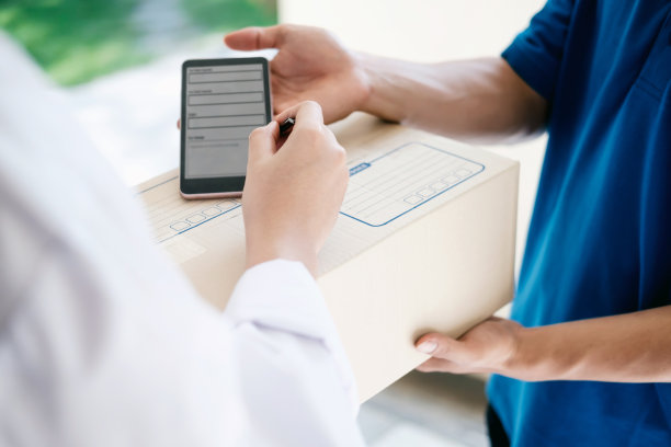 交付，邮件，人和运输的概念。图片下载