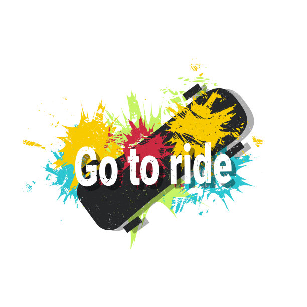 滑板。枯燥乏味的矢量图图片下载