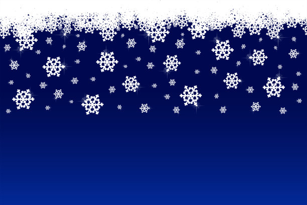 雪花，蓝色背景的雪花素材图片