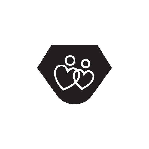 心形图标的恩爱夫妻。情人节的元素。优质的图形设计图标。简单的爱图标为网站，网页设计，移动应用程序，信息图形图片下载