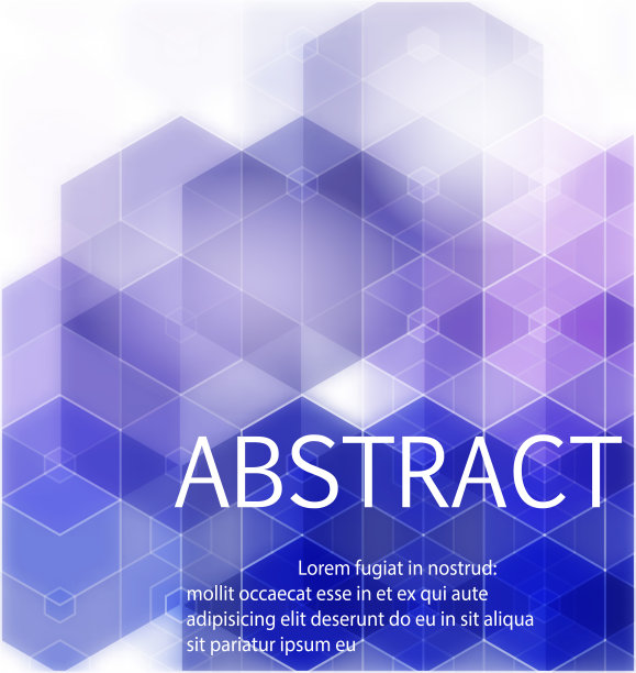 矢量抽象几何背景。宣传册设计的模板。蓝色的六角形状图片下载