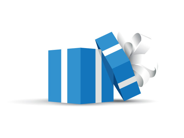 蓝色的打开了礼物图片下载