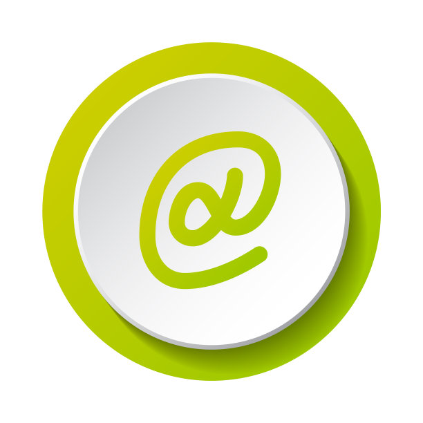 电子邮件地址符号“at”- 3d图标的概念。向量。图片下载