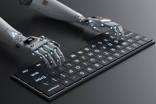 带键盘的机器人手图片下载