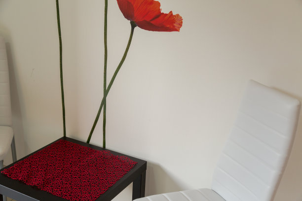 红花墙贴图片下载