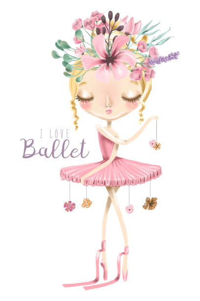 美丽的芭蕾舞女演员，手持鲜花的芭蕾舞女演员图片下载