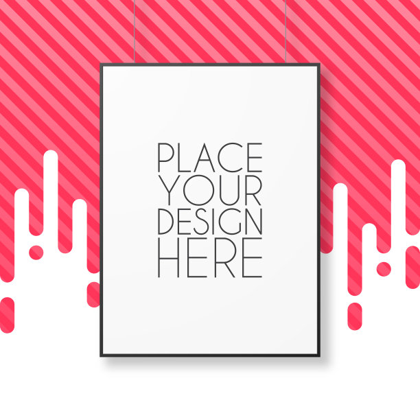 框架孤立在抽象的红色背景图片下载