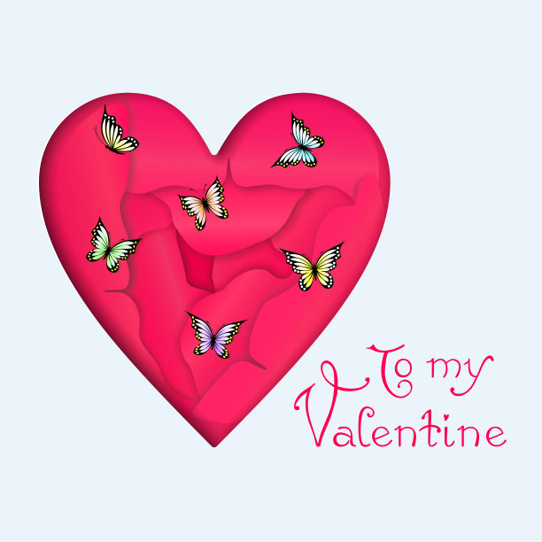 心和蝴蝶图片下载