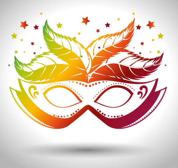 五彩缤纷的面具狂欢节图片下载