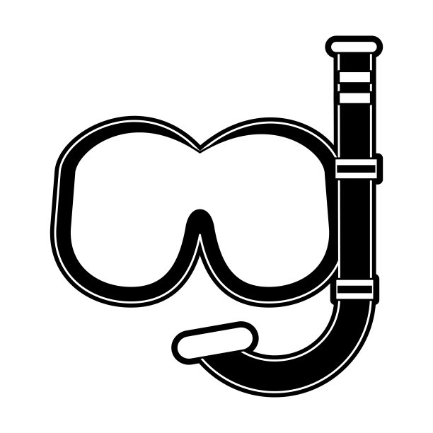 潜水镜孤立图片下载