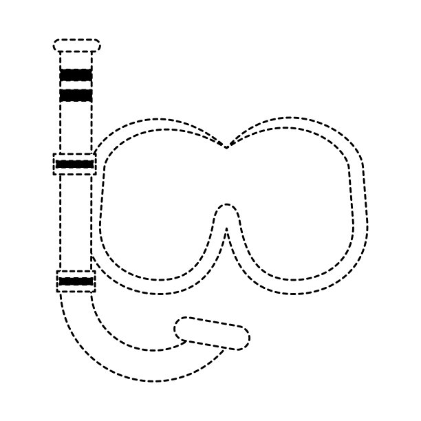 潜水镜孤立图片下载