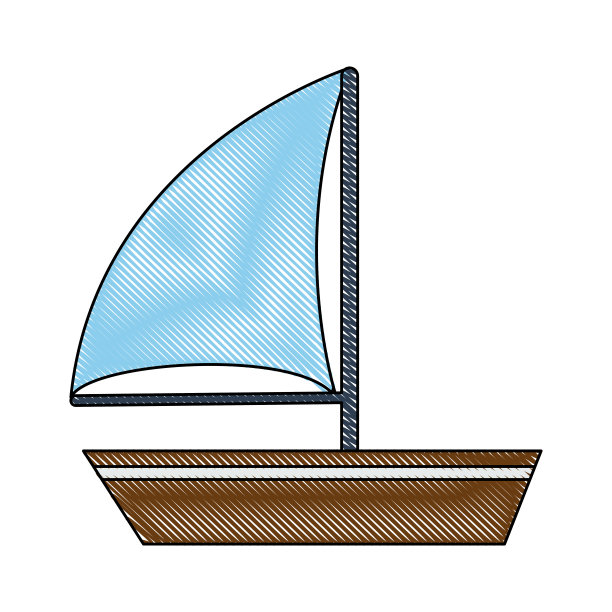 帆船孤立的象征素材图片