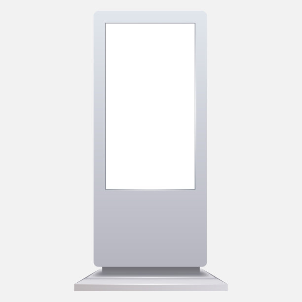 广告数字标牌模型孤立的白色背景。图片下载