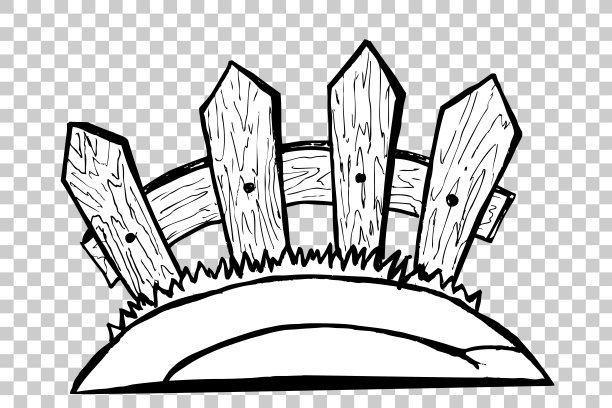 手绘木门的草图在透明效果的背景图片下载