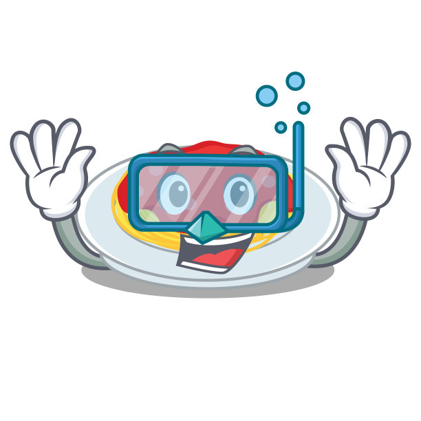 潜水意大利卡通人物风格图片下载