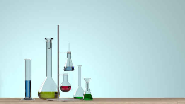 水平模板为海报实验室设备无人科学实验室研发概念蓝色背景实验室研发洁净现代白色实验室图片下载