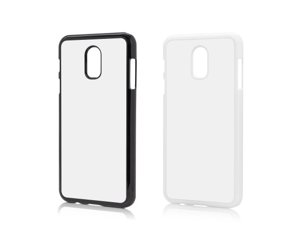 移动覆盖隔离在白色背景。打印用空白手机壳。(剪切路径)图片下载