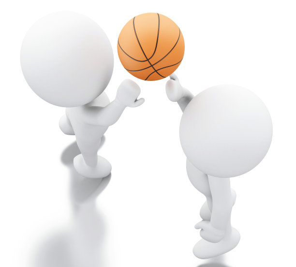 3d白人打篮球。图片下载