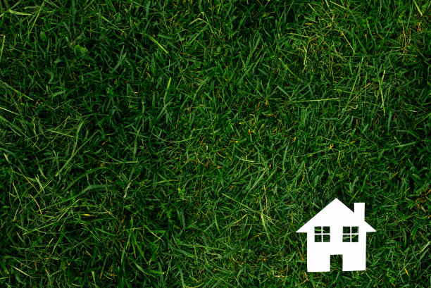 以绿色为背景的房子图片下载