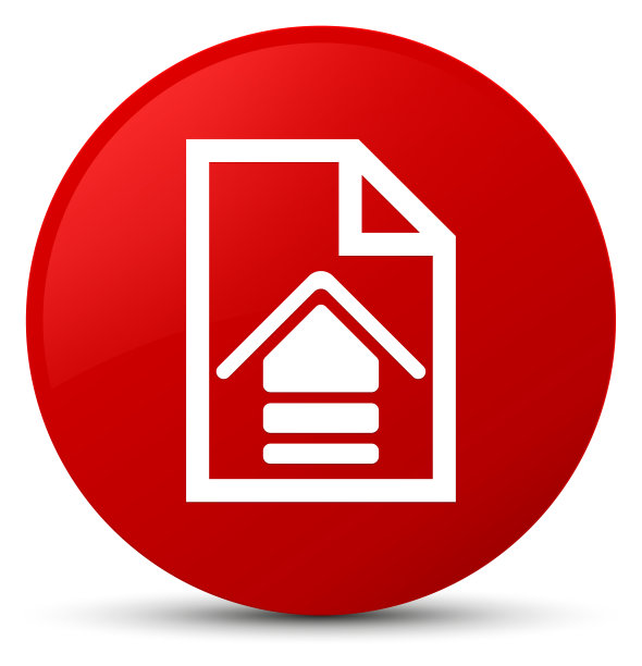 上传文档图标红色圆形按钮图片下载