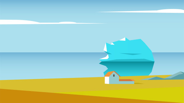 景观与冰山图片下载