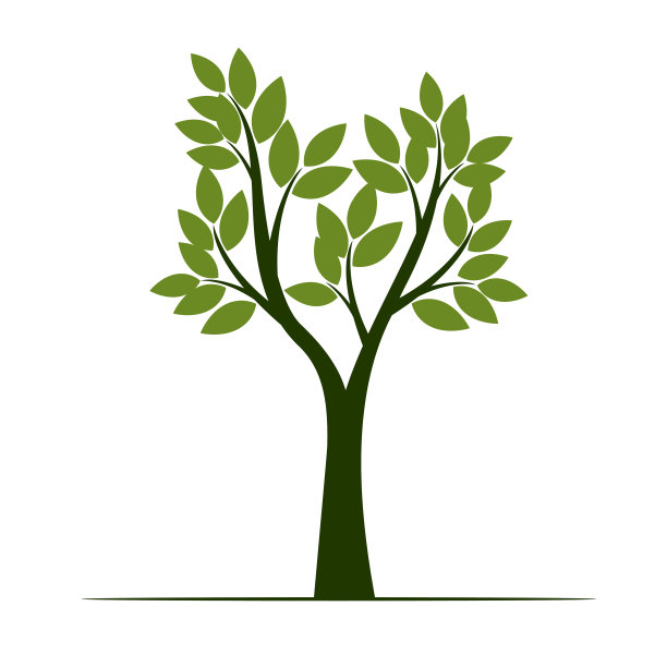 绿色的树。矢量插图。图片下载