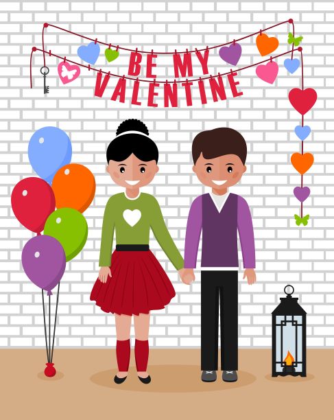 情人节的爱。是我的情人。夫妇在爱。图片下载