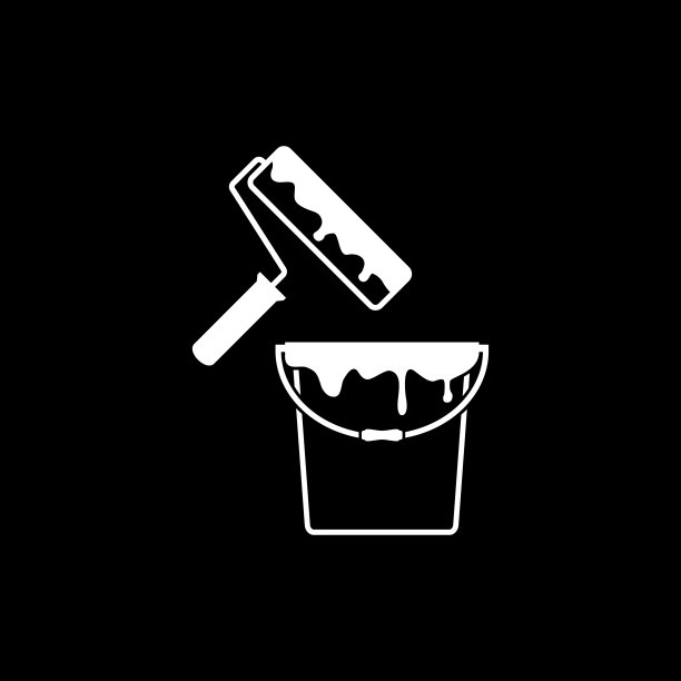 滚动笔刷矢量图标图片下载