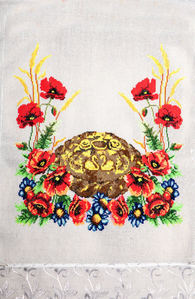 乌克兰民间刺绣，手工制作图片下载