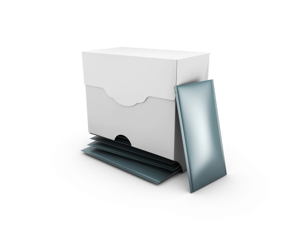 3d插图的咖啡包装包装袋隔离在白色的背景图片下载