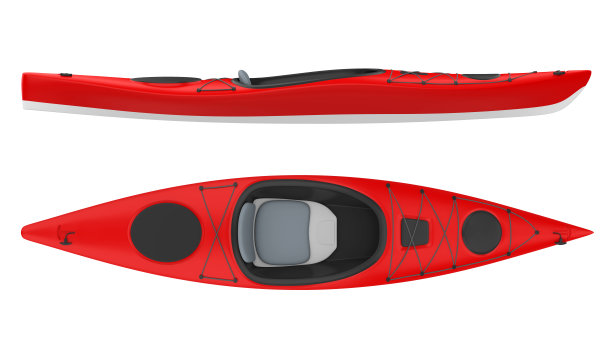 红色Kayak孤立图片下载