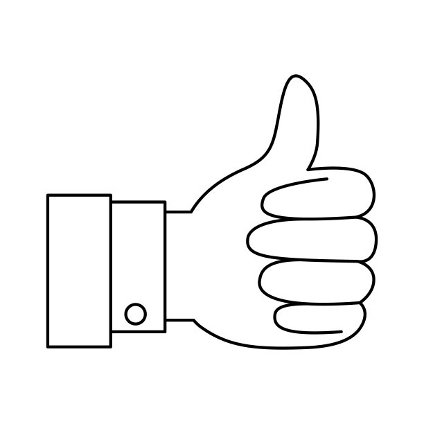 手拇指在单色剪影图标图片下载