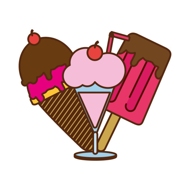 孤立式冰淇淋设计图片下载