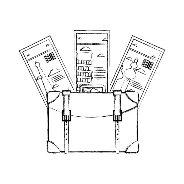 图背包与世界tikects旅行游客图片下载
