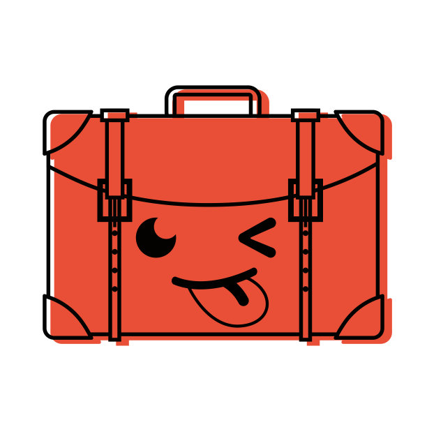 色彩有趣的旅行背包卡哇伊卡通图片下载