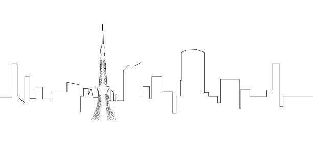 孤立的东京城市图片下载