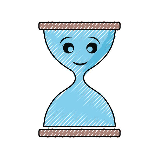 卡哇伊沙漏矢量图图片下载