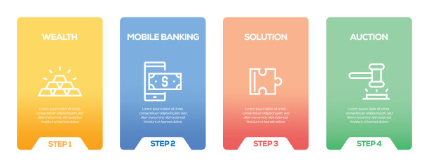 商业和银行信息图设计模板图片下载