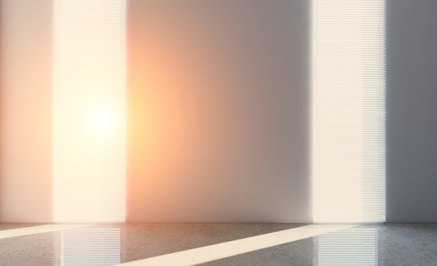 空白的房间。日落。3 d渲染图片下载